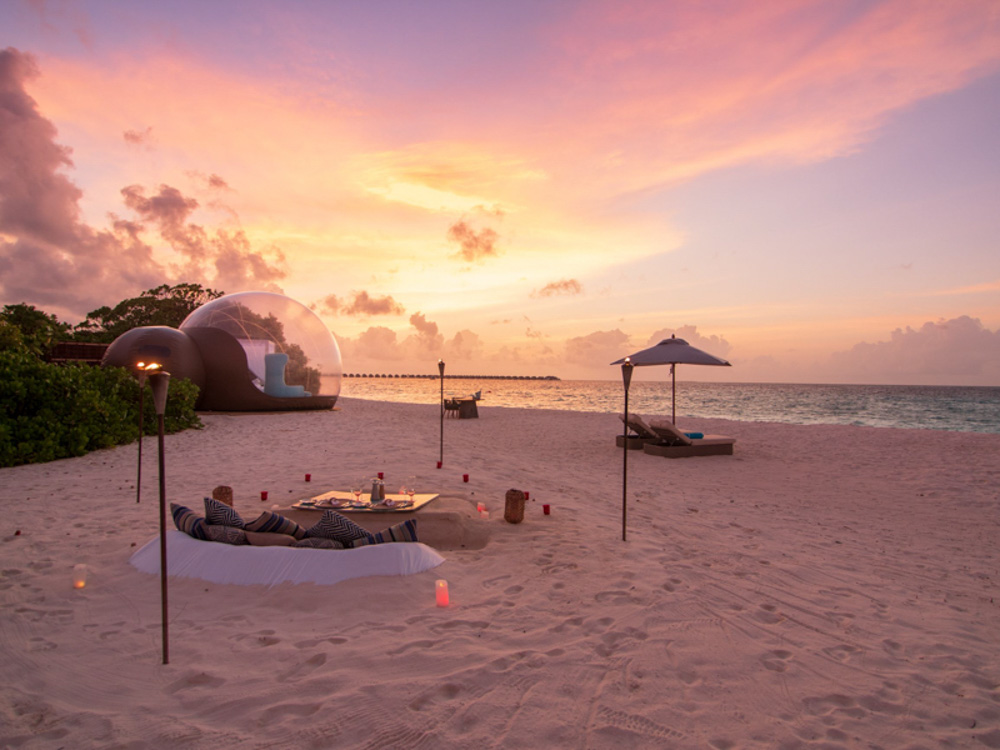 Beach Bubble en Finholu Maldives