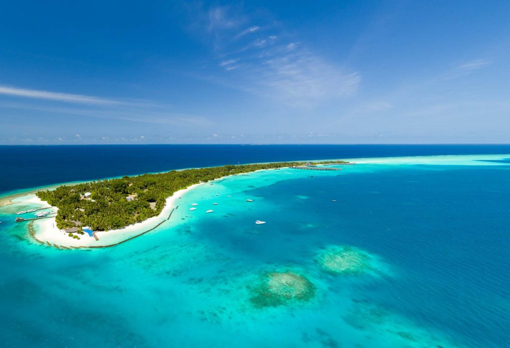 Vista aérea resort Kuramathi Maldives