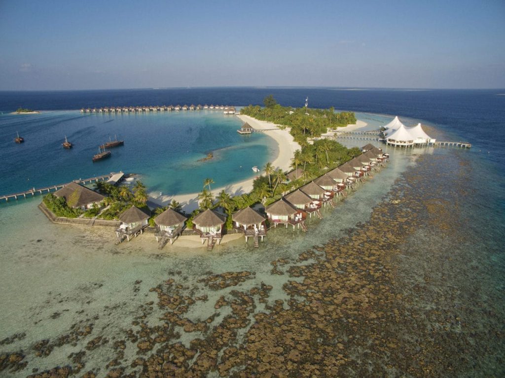 Vista aérea del resort Safari Island