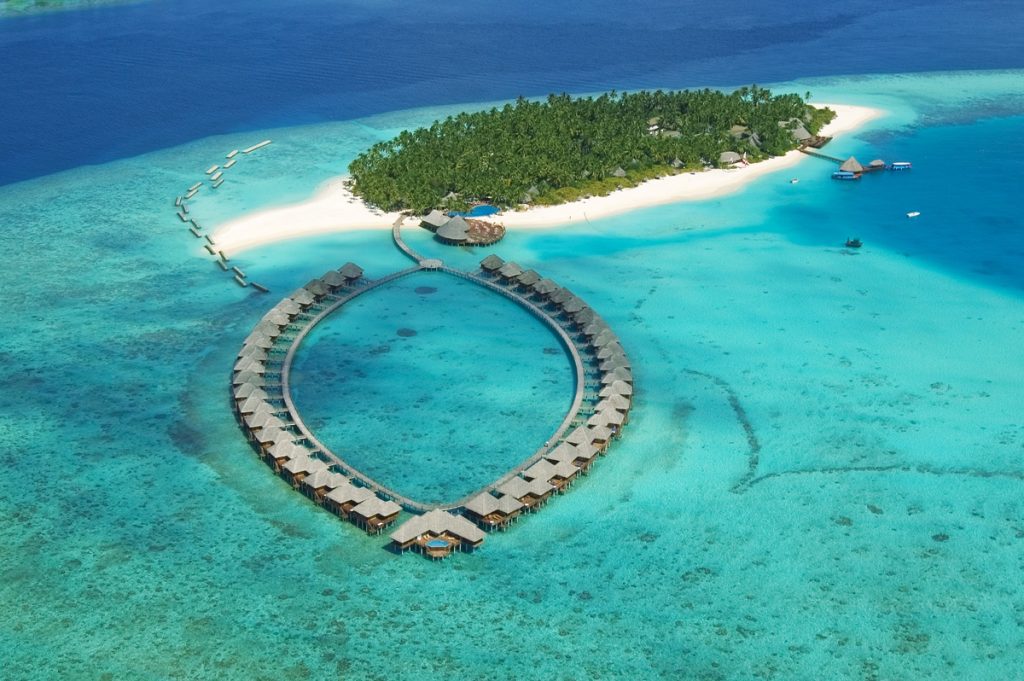 Vista aérea Vilu Reef Resort