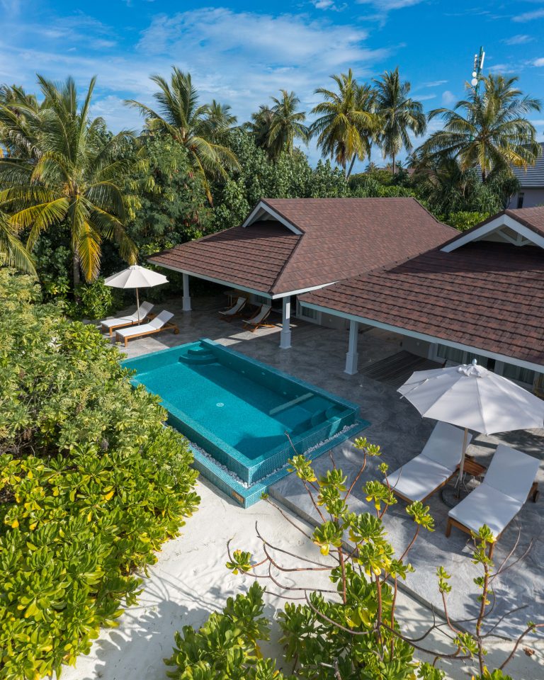 2 BR Lagoon Beach Villa Aerial