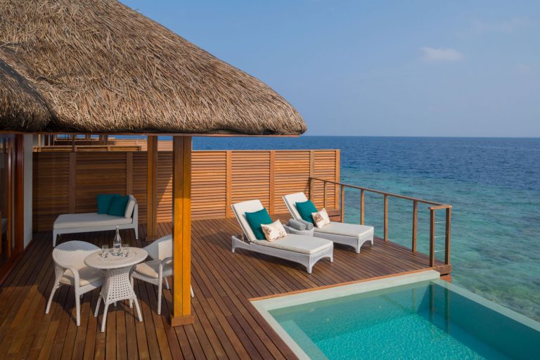 Dusit Thani Maldives - Water Villa Deck and Pool