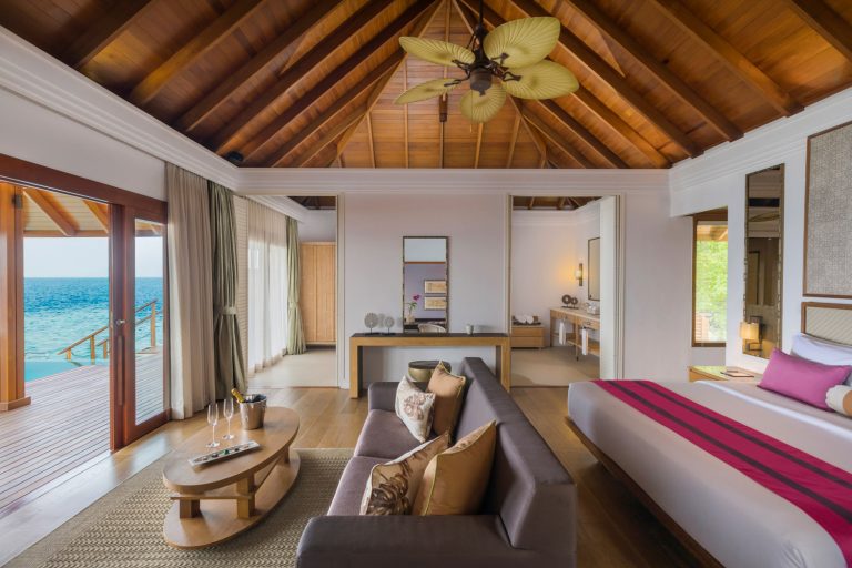 Dusit Thani Maldives - Water Villa Interior View Angle1