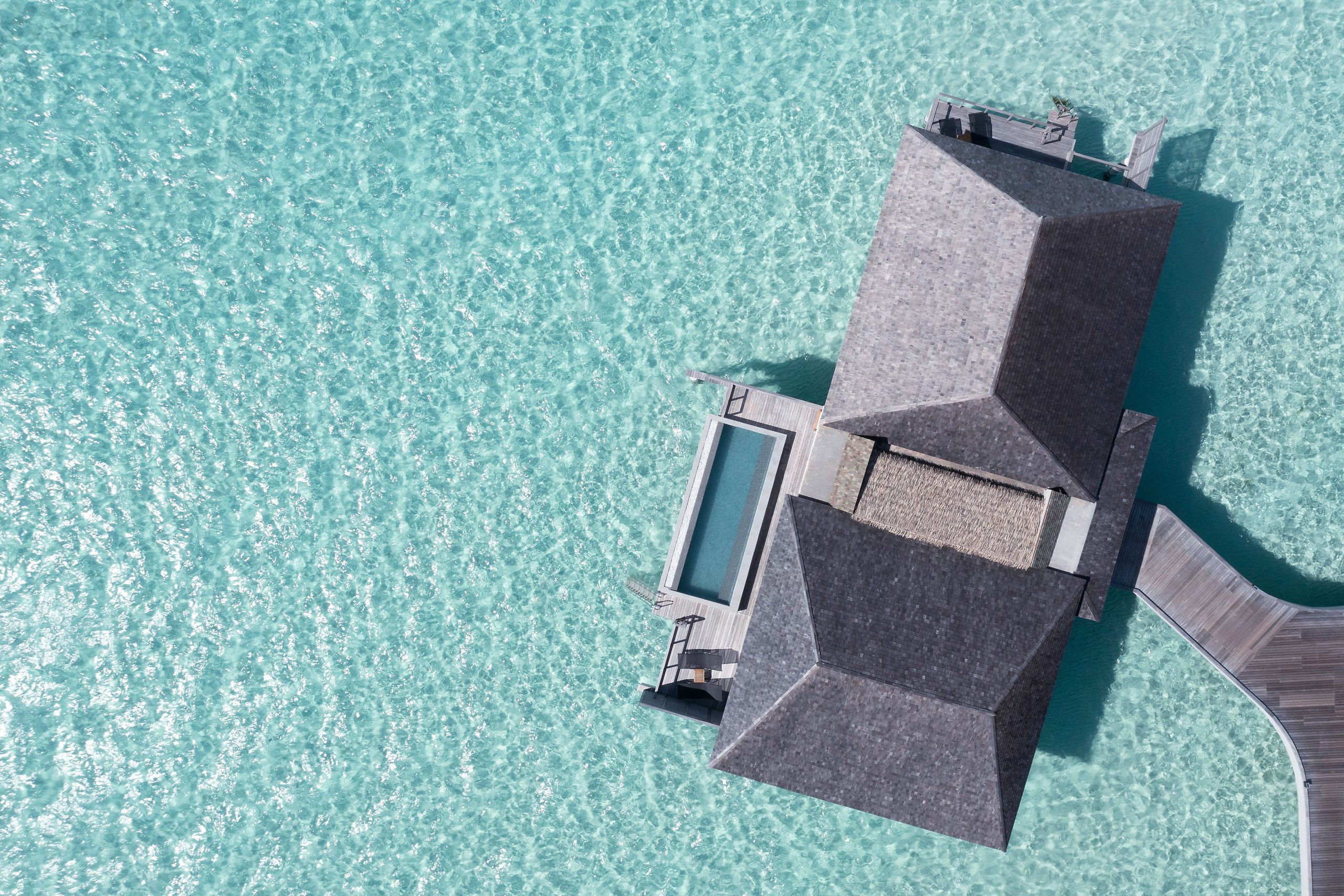 Le Meridien Maldives Resort & Spa_Two Bedroom Overwater Pool Villa_Aerial