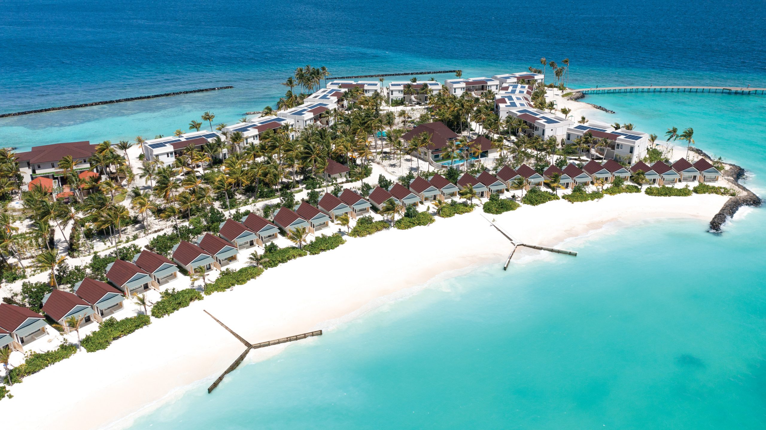 OBLU Xperience Ailafushi - Aerials and Generic - Beach Villas Aerial 02