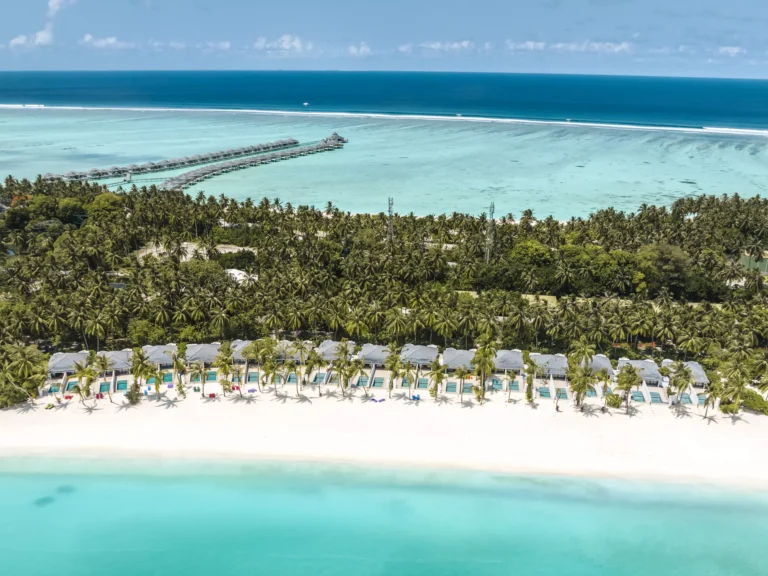 Villa Park - Lagoon Beach Pool Villa - Aerial - 4K